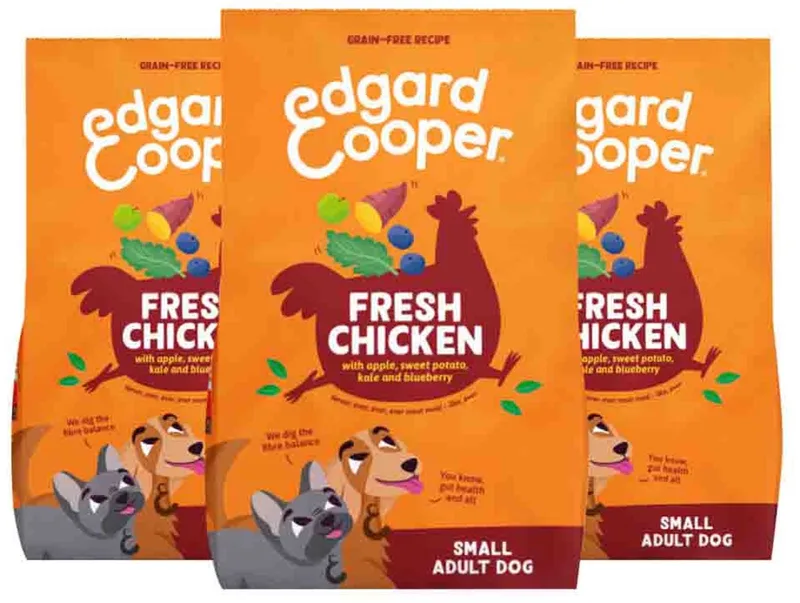 Hondenvoer Droog Adult Small Kip - 3 x 3 kg - Voordeelverpakking von Edgard & Cooper – Produktfoto
