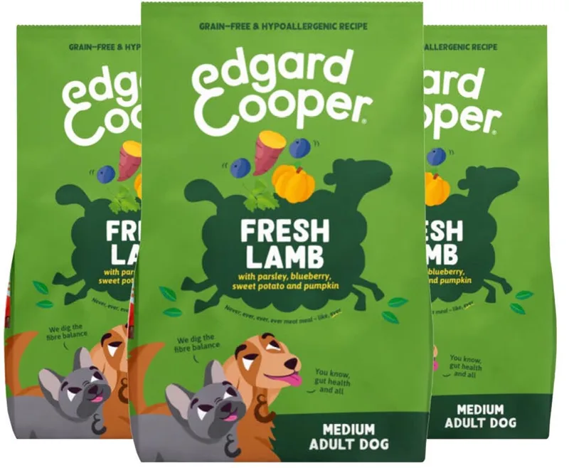 Hondenvoer Droog Lam Medium - 3 x 1 kg - Voordeelverpakking von Edgard & Cooper – Produktfoto