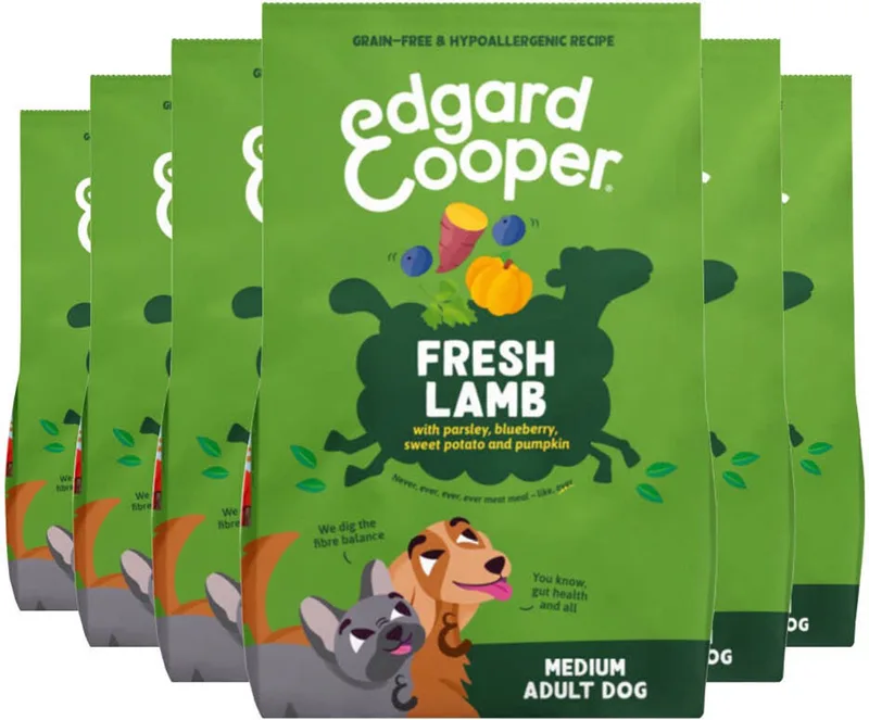 Hondenvoer Droog Lam Medium - 6 x 1 kg - Voordeelverpakking de Edgard & Cooper – photo produit