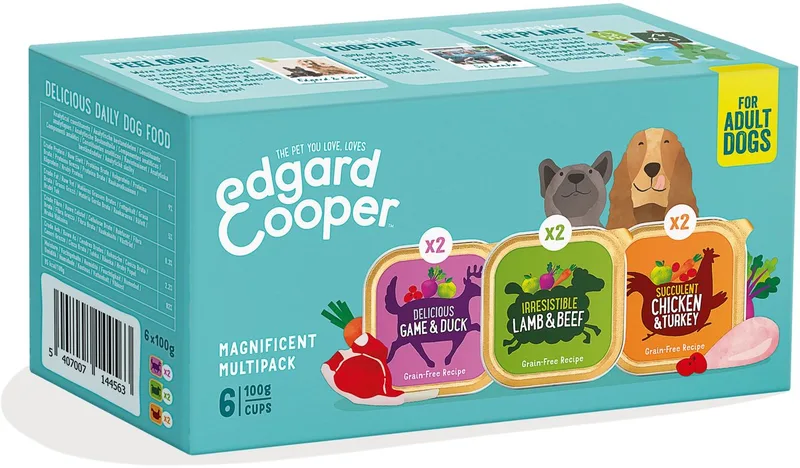 Hondenvoer Multipack Kip - Wild - Lam 6 x 100 gr by Edgard & Cooper – product photo