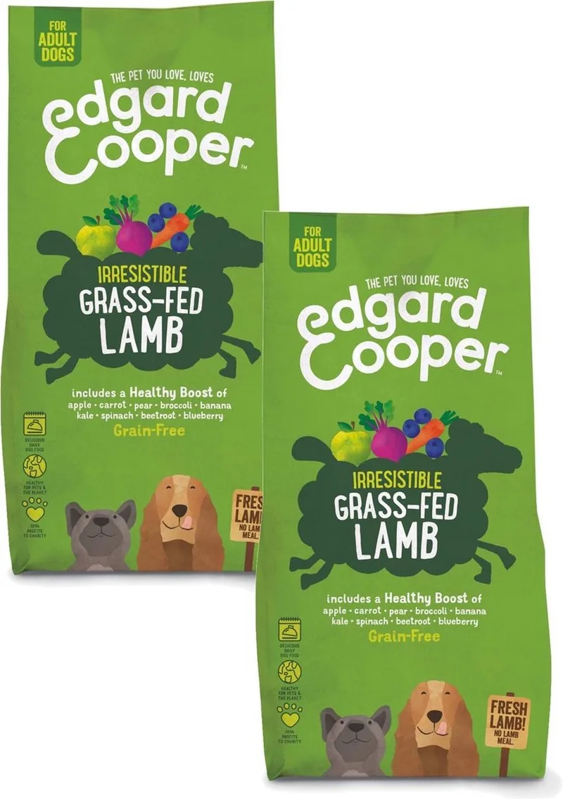 Irresistible Grass-Fed Lamb Adult Lam&Appel&Wortel - Hondenvoer - 2 x 12 kg de Edgard & Cooper – photo produit