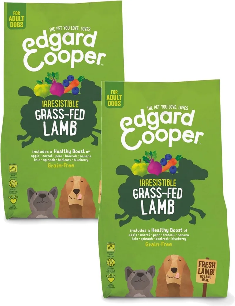 Irresistible Grass-Fed Lamb Adult Lam&Appel&Wortel - Hondenvoer - 2 x 2.5 kg de Edgard & Cooper – photo produit