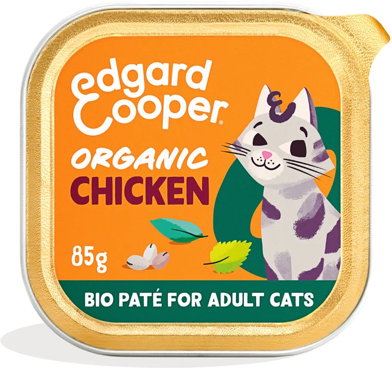 Kattenvoer Adult Pate Biologische Kip 85 gr de Edgard & Cooper – photo produit 1 sur 4