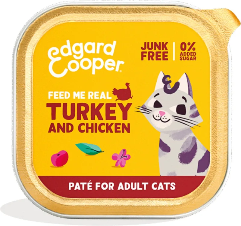 Kattenvoer Adult Pate Kalkoen - Kip 85 gr von Edgard & Cooper – Produktfoto