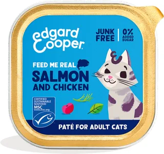 Kattenvoer Adult Pate Zalm - Kip 85 gr de Edgard & Cooper – photo produit 1 sur 4