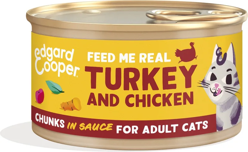 Kattenvoer Chunks Kip - Kalkoen 85 gr by Edgard & Cooper – product photo