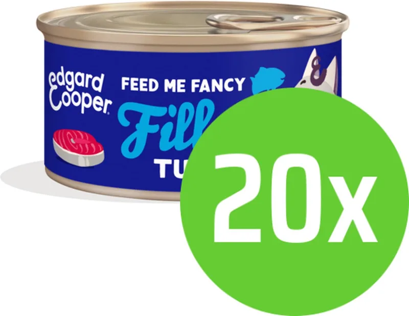 Kattenvoer Fillets Tonijn 70 gram - 20 blikjes de Edgard & Cooper – photo produit