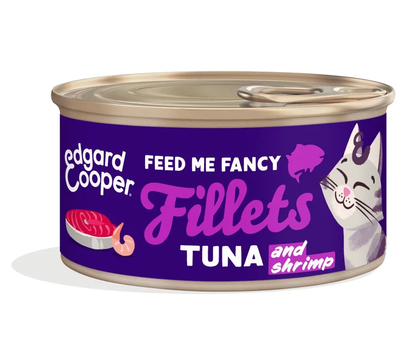 Kattenvoer Fillets Tonijn - Garnaal 70 gr by Edgard & Cooper – product photo