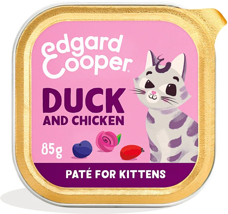 Kattenvoer Kitten Pate Eend - Kip 85 gr von Edgard & Cooper – Produktfoto 1 von 4