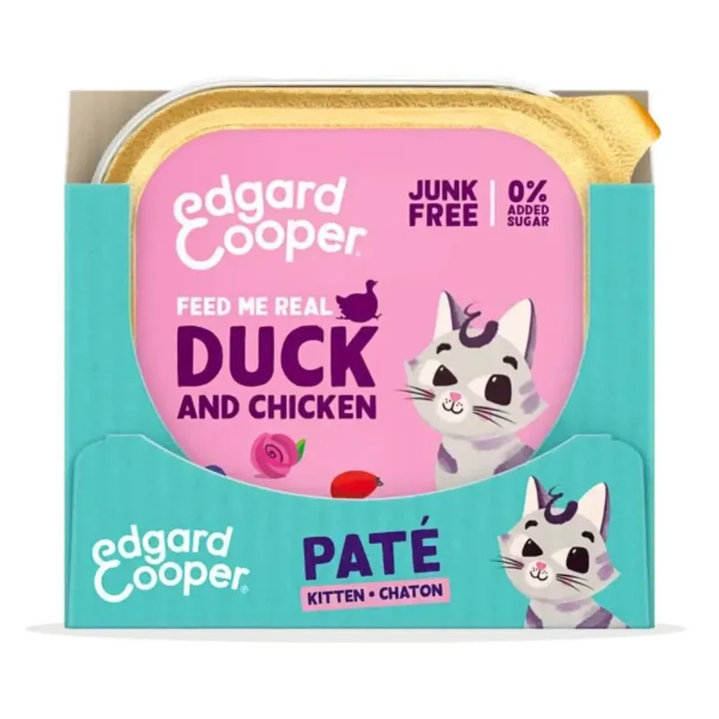 Kattenvoer Kitten Pate Eend - Kip 85 gr von Edgard & Cooper – Produktfoto 3 von 4