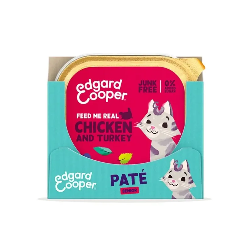 Kattenvoer Senior Pate Kip - Kalkoen 85 gr von Edgard & Cooper – Produktfoto 2 von 4