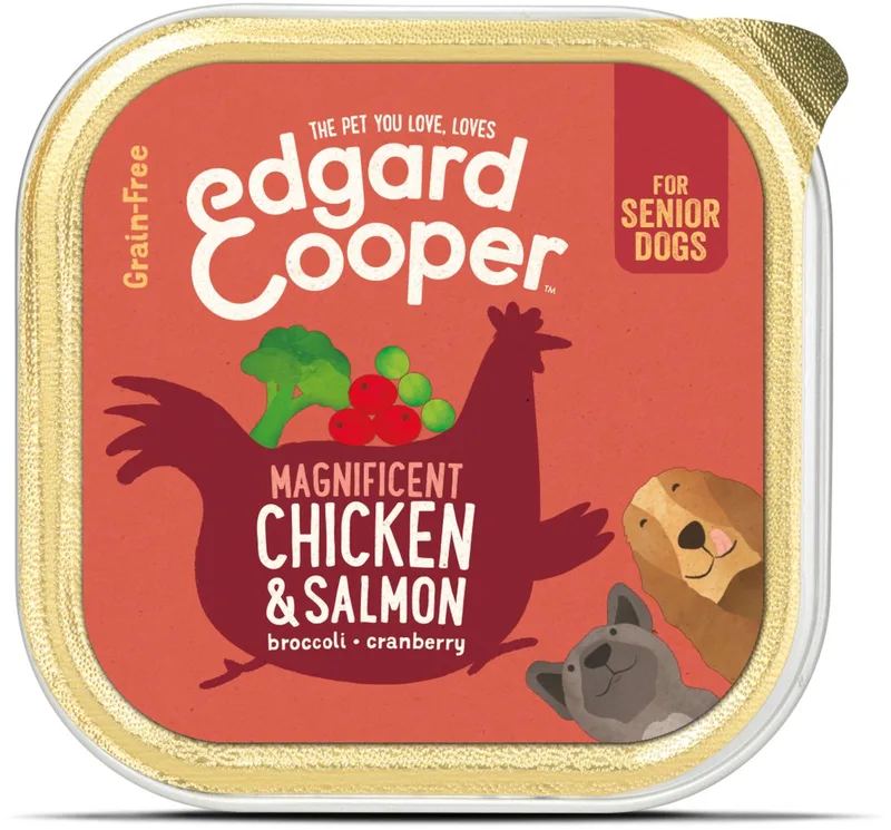Kip & Zalm Kuipje - Voor senior honden - Hondenvoer - 150g de Edgard & Cooper – photo produit
