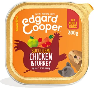 Kuipje Honden Natvoer Hondenvoer Kip - Kalkoen 300 gr von Edgard & Cooper – Produktfoto 1 von 3