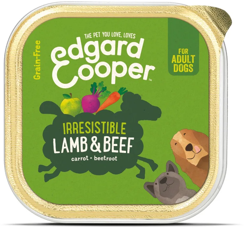 Kuipje Honden Natvoer Hondenvoer Lam - Rund 150 gr de Edgard & Cooper – photo produit
