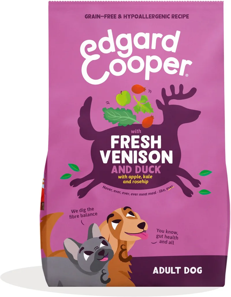Medium Adult Dog - Hondenvoer - Hert Eend 1 kg von Edgard & Cooper – Produktfoto