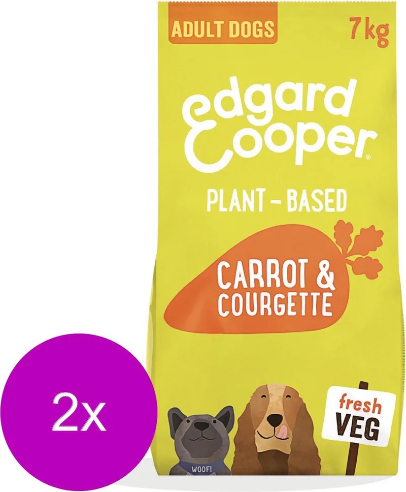 Plantbased Adult Wortel&Courgette - Hondenvoer - 2 x 7 kg von Edgard & Cooper – Produktfoto