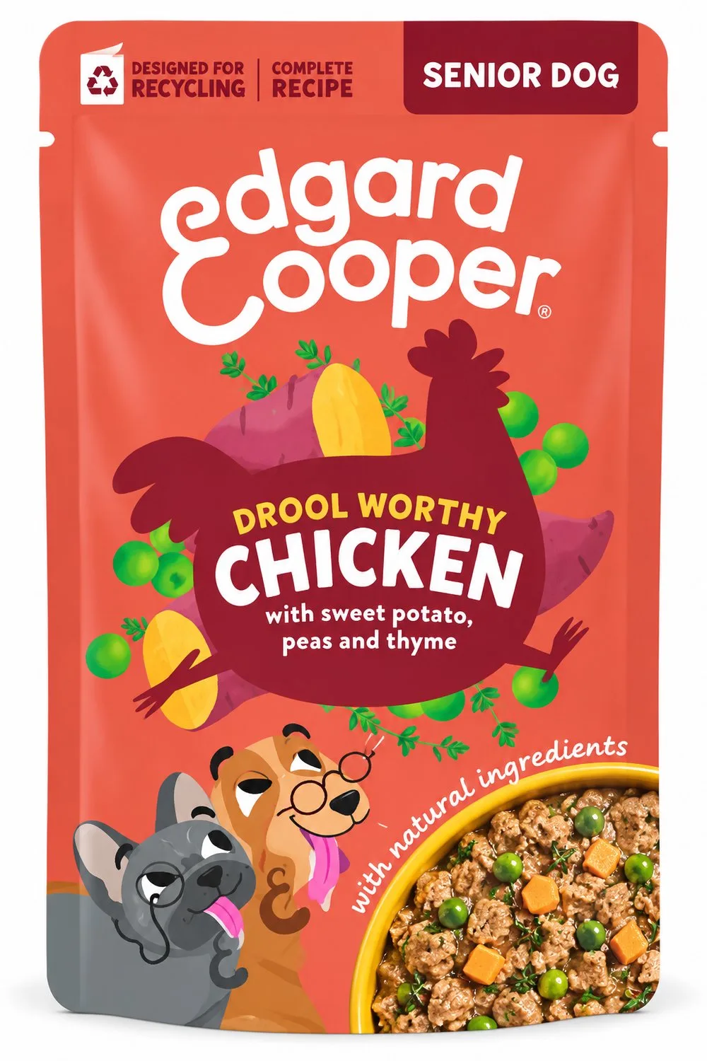 Senior Kip Stoofpot Hondenvoer 150 g by Edgard & Cooper – product photo