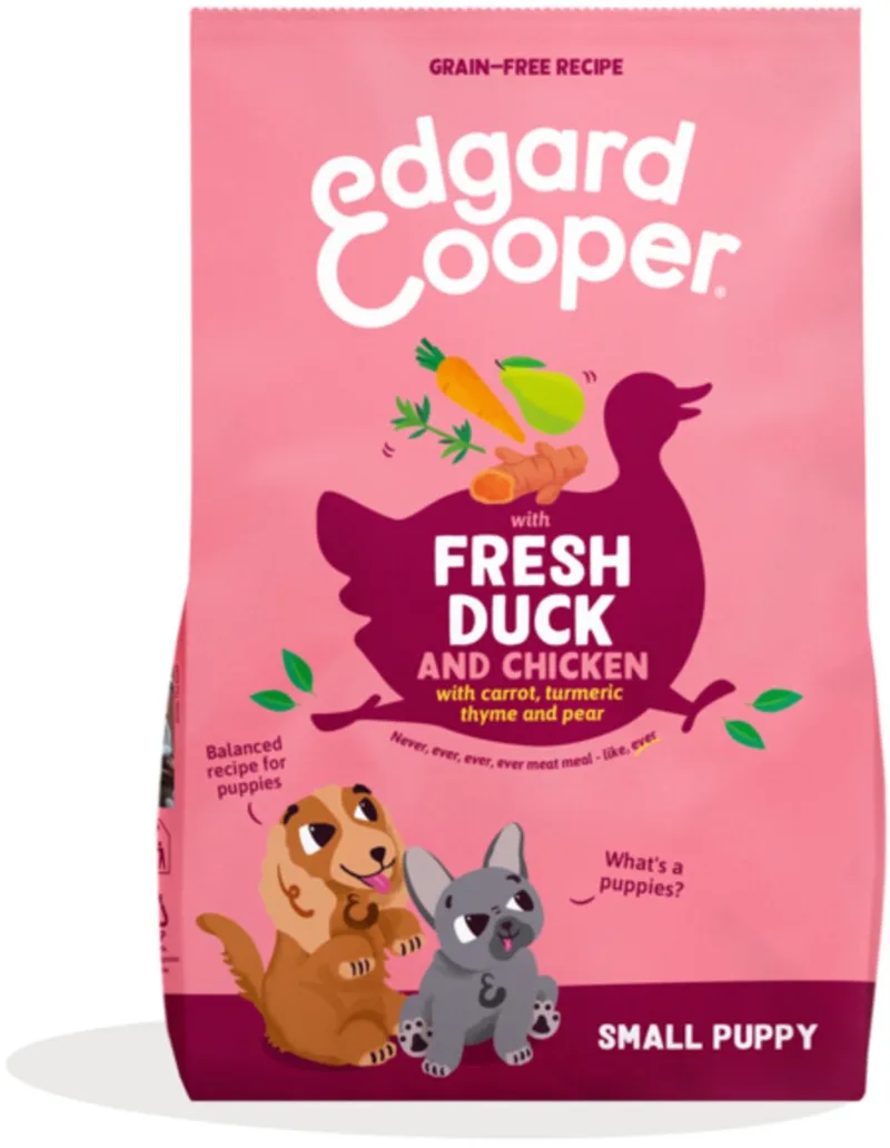 Small Puppy - Hondenvoer - Eend Kip 3 kg by Edgard & Cooper – product photo