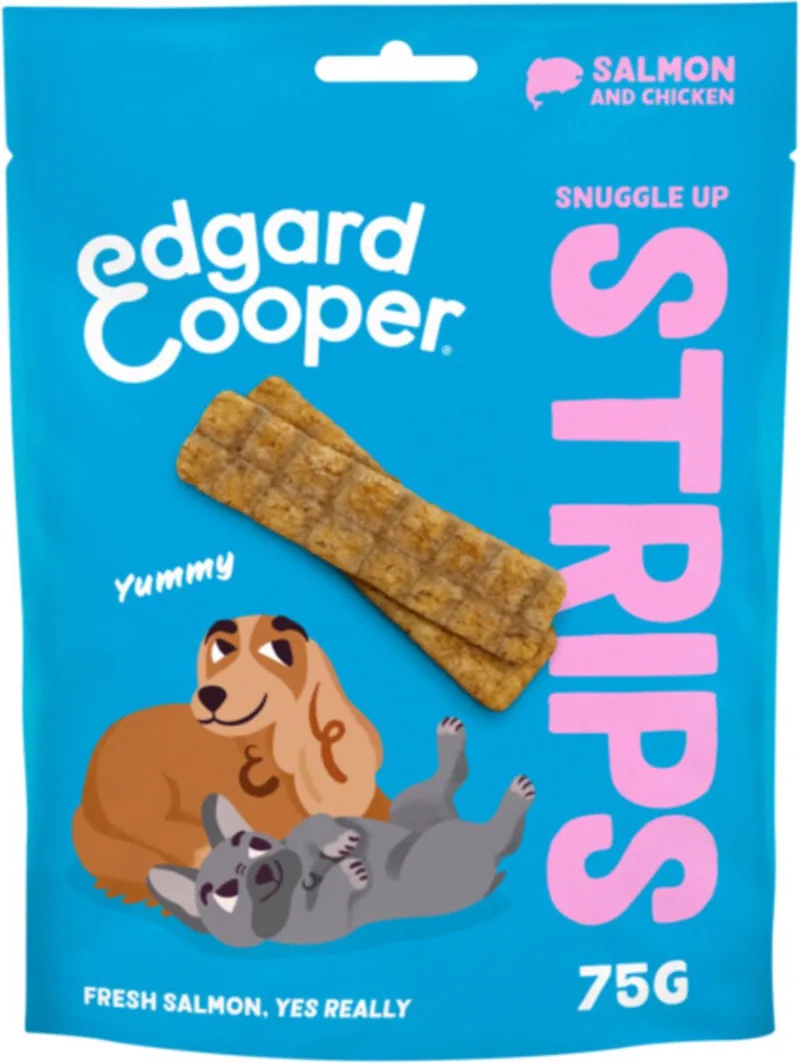 Strips 75 g - Hondensnacks - Zalm van Edgard & Cooper – productfoto