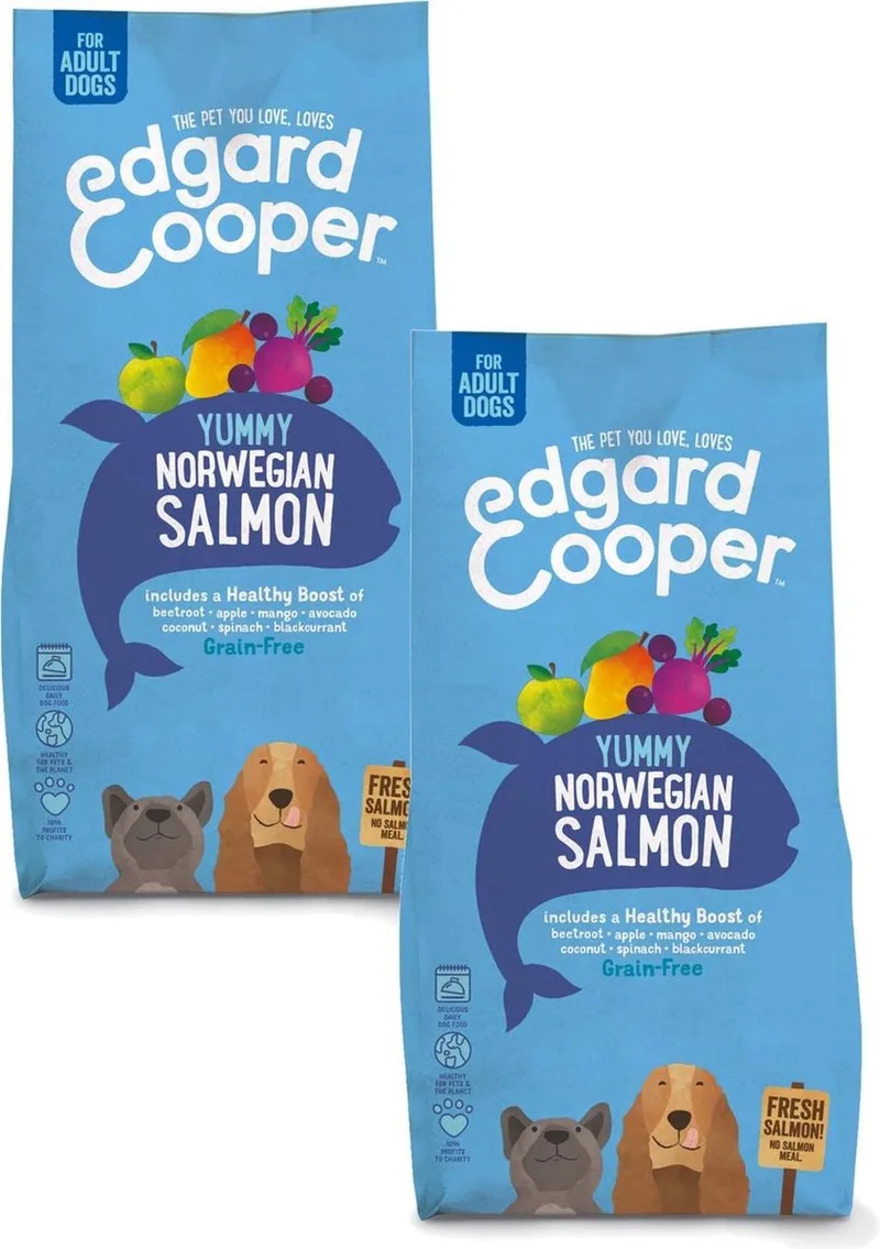 Yummy Norwegian Salmon Adult Zalm&Rode Biet&Appel - Hondenvoer - 2 x 12 kg von Edgard & Cooper – Produktfoto