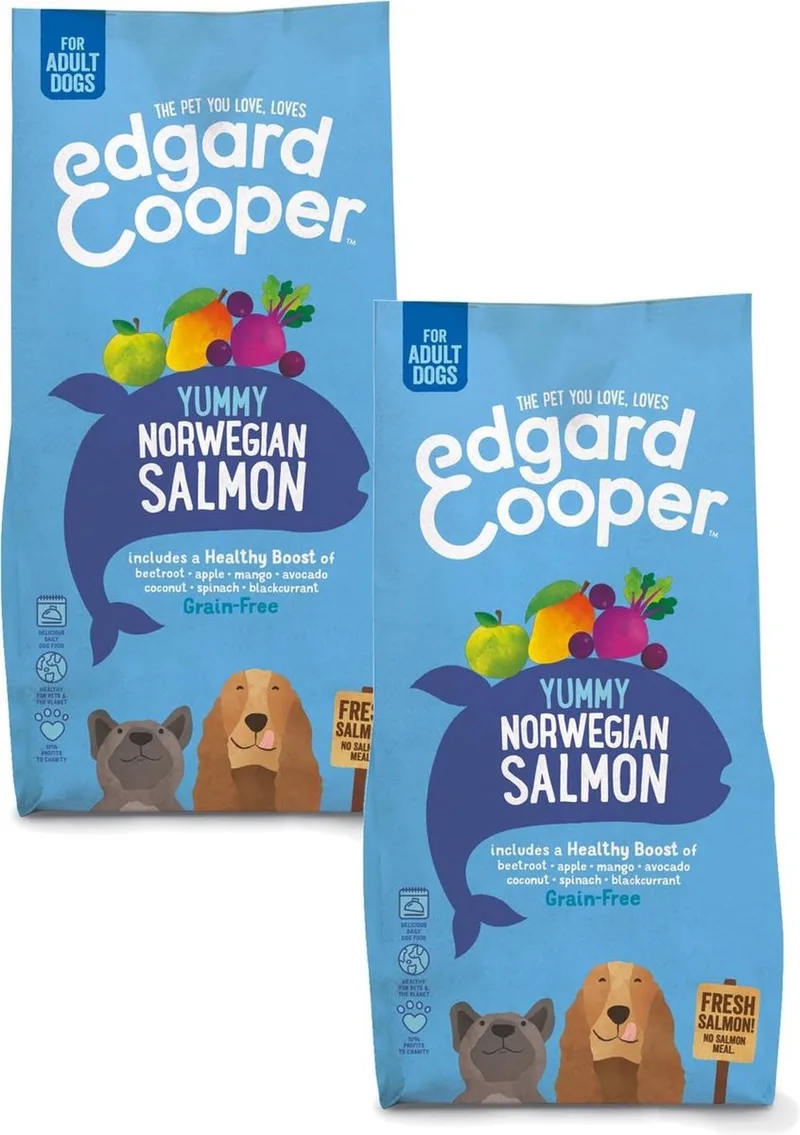 Yummy Norwegian Salmon Adult Zalm&Rode Biet&Appel - Hondenvoer - 2 x 7 kg von Edgard & Cooper – Produktfoto