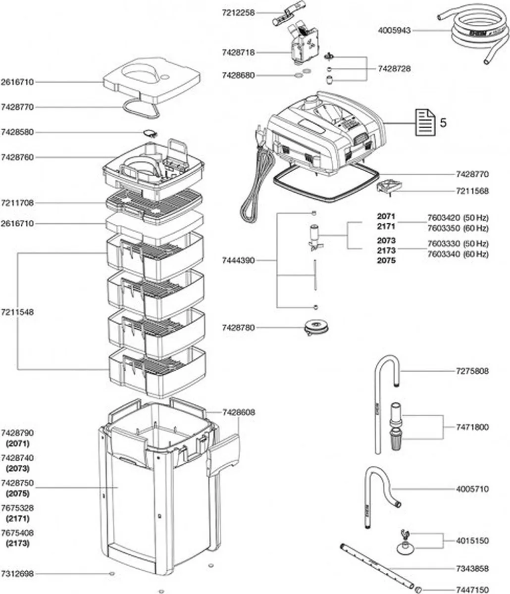 Adapter 7428718 voor Professionel 3/4/5 von Eheim in Color – Produktfoto