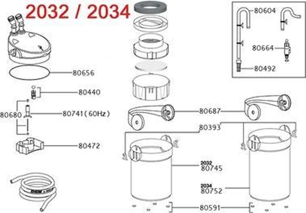 filterpot voor 2233/2234 van Eheim – productfoto