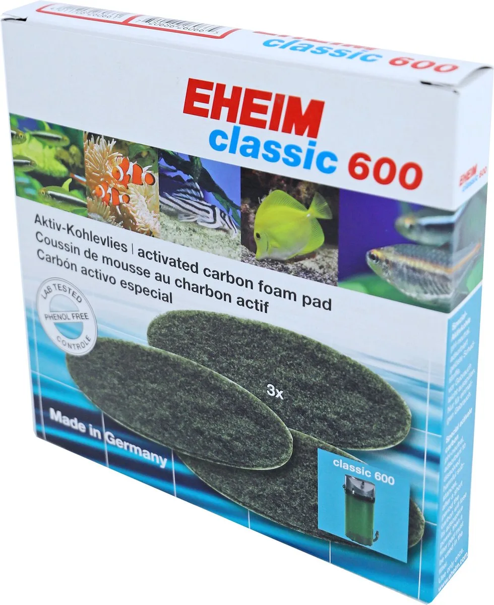 Filtre Fin à Charbon Classic 600 (2217) 3 Pièces de Eheim – photo produit