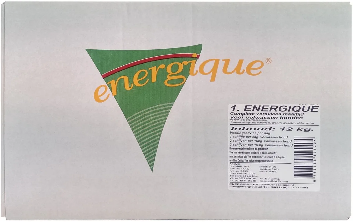 Nr 1 Vers Vlees - Compleet - 12 kg de Energique – photo produit