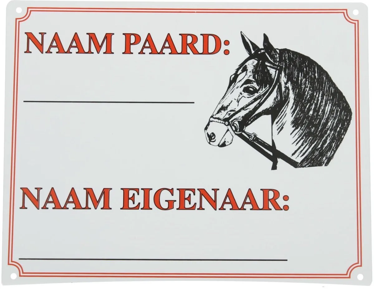 Bord Epplejeck Naam Paard/eigenaar de Epplejeck – photo produit