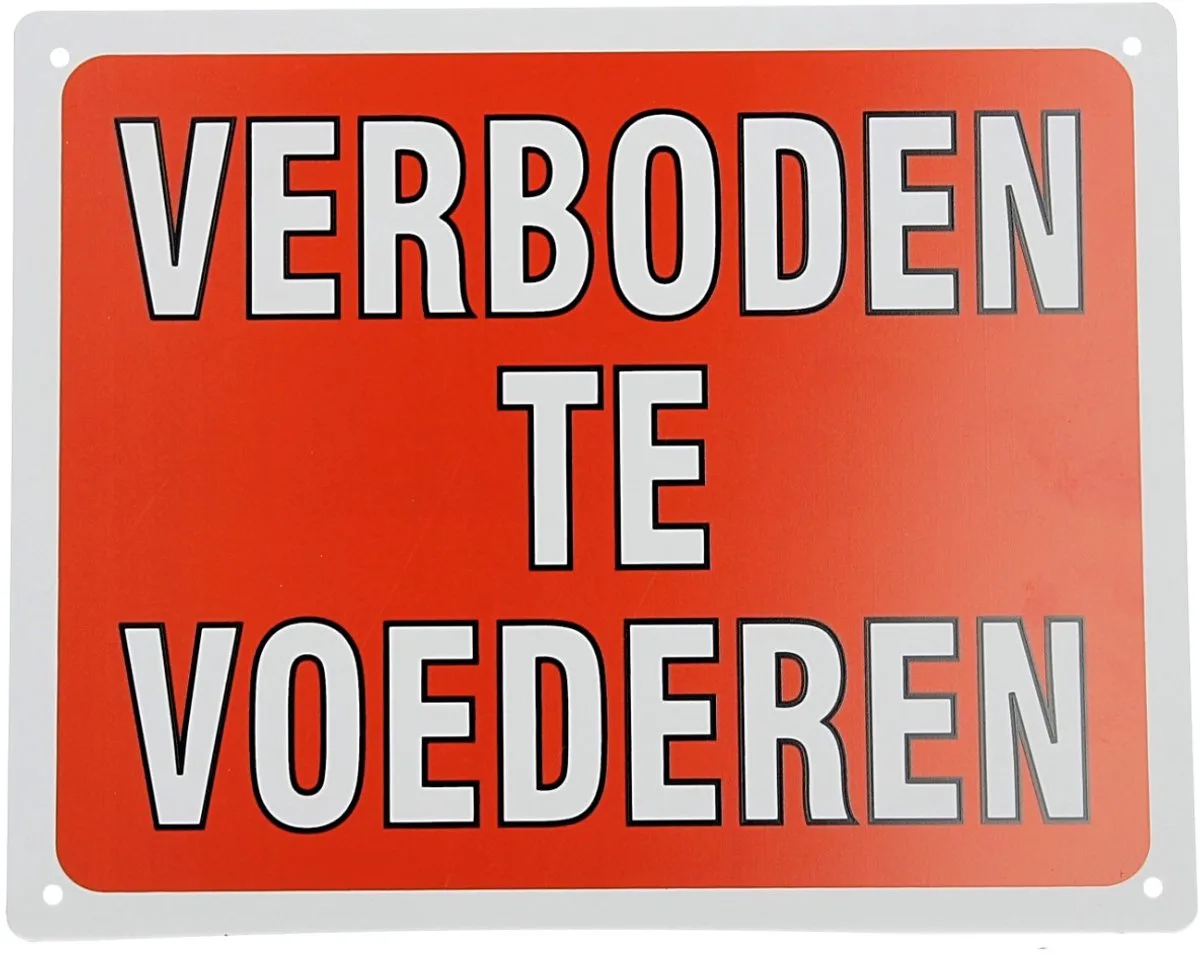 Bord Epplejeck Verboden Te Voederen de Epplejeck – photo produit