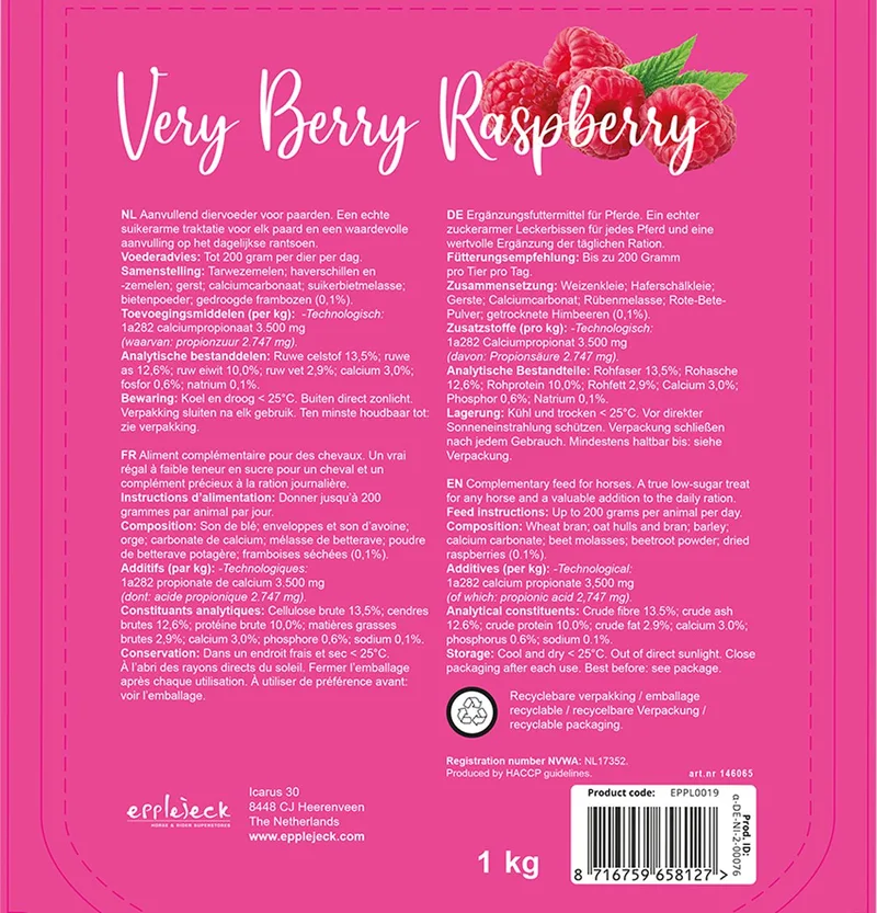 Paardensnoepjes Epplejeck Ejvery Berry Raspberry de Epplejeck – photo produit