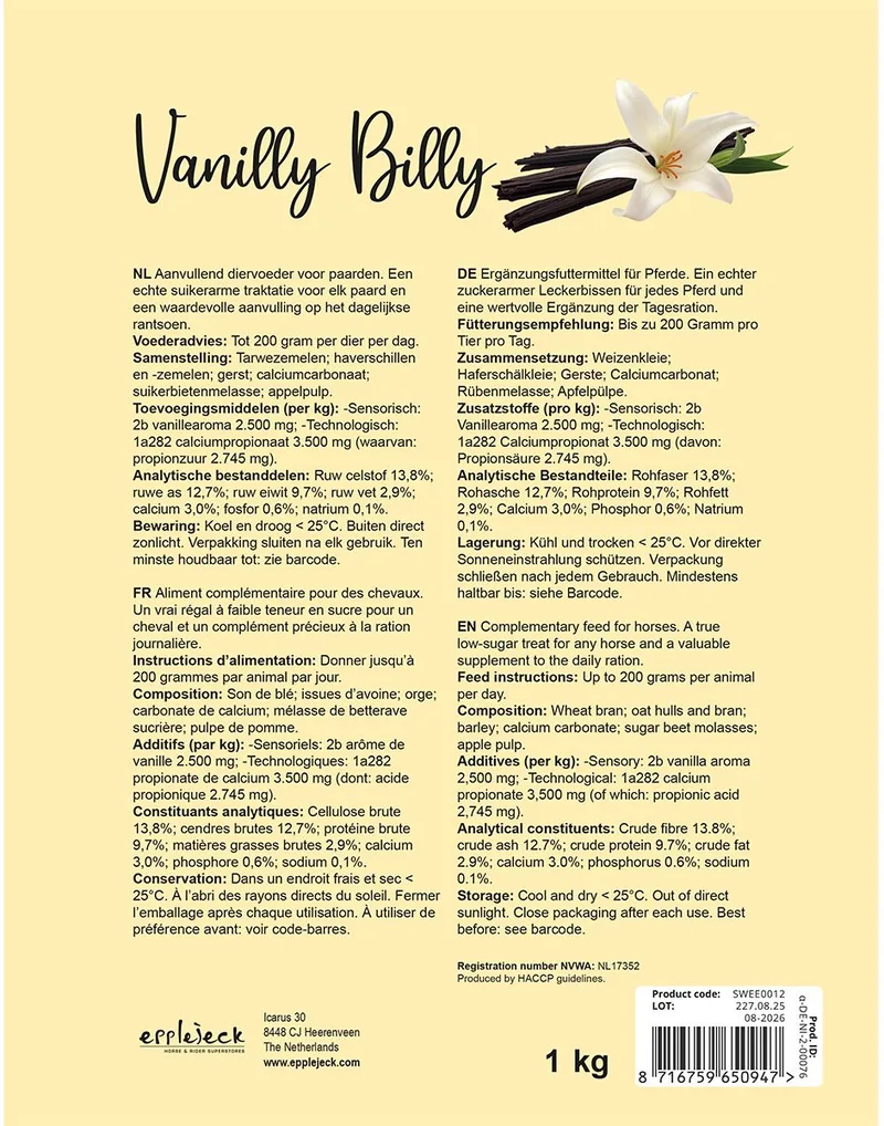 Paardensnoepjes Epplejeck Vanilly Billy von Epplejeck – Produktfoto