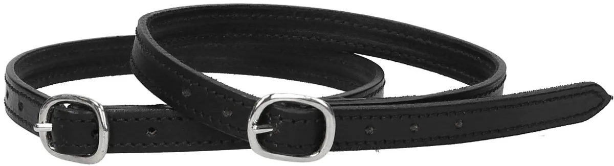 Sporenriemen Epplejeck Luxe Leer Zwart-zilver de Epplejeck en Noir – photo produit