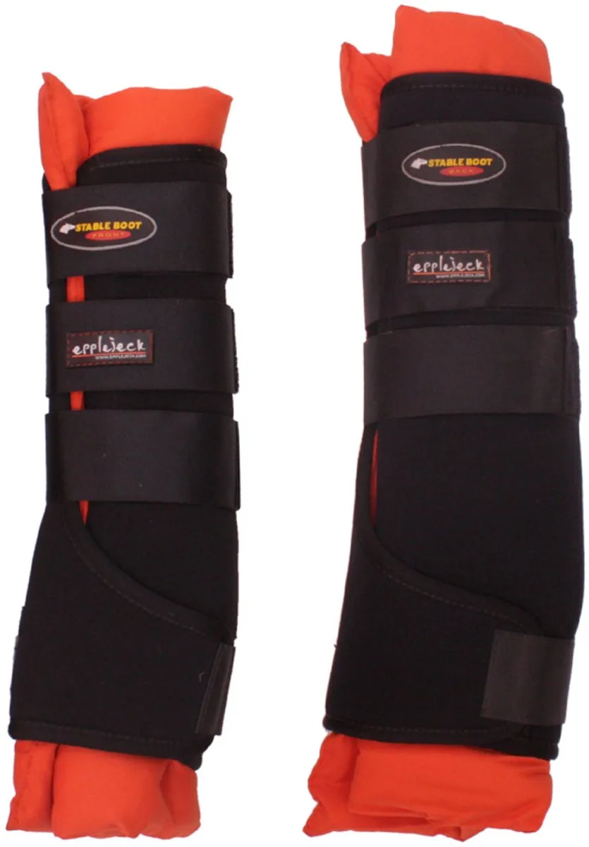 Transport En Stal Boots Epplejeck van Epplejeck in Zwart-oranje – productfoto