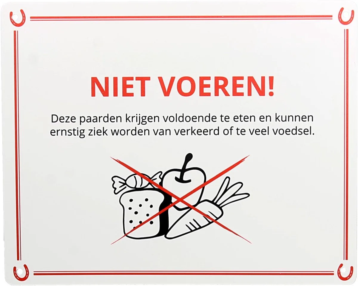 Weidebord Niet Voeren de Epplejeck – photo produit