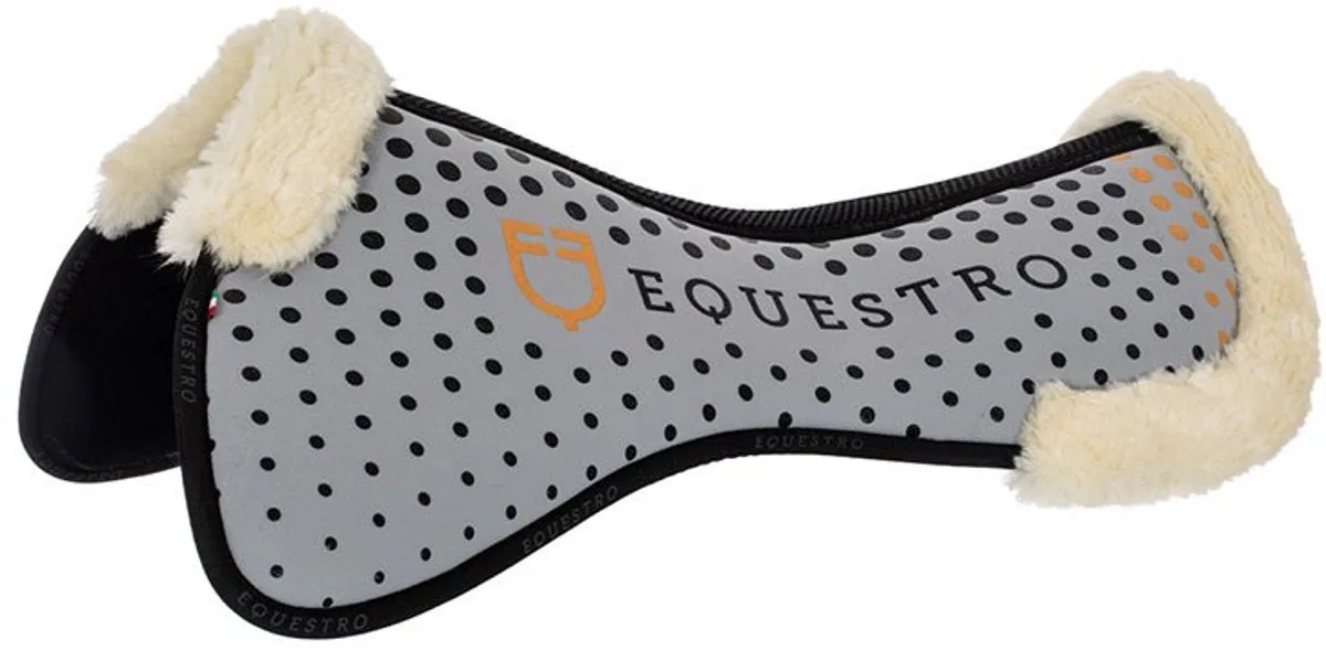 Eco Wool Memory Halve Pad Grijs fra Equestro i Grå – produktbillede