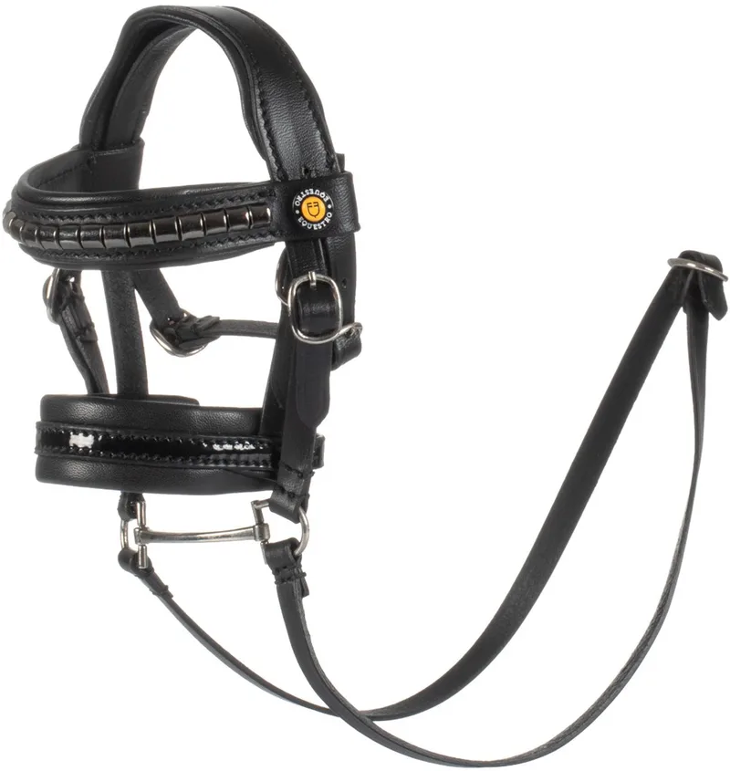 Leren Hoofdstel Clinchers Toy Horse - Zwart by Equestro – product photo