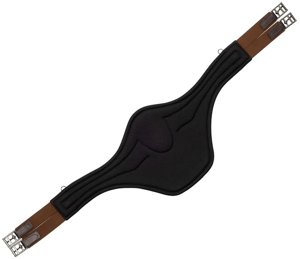 Springende Stijgbeugelgordel Bruin 140 cm van Equestro in Dark Brown – productfoto