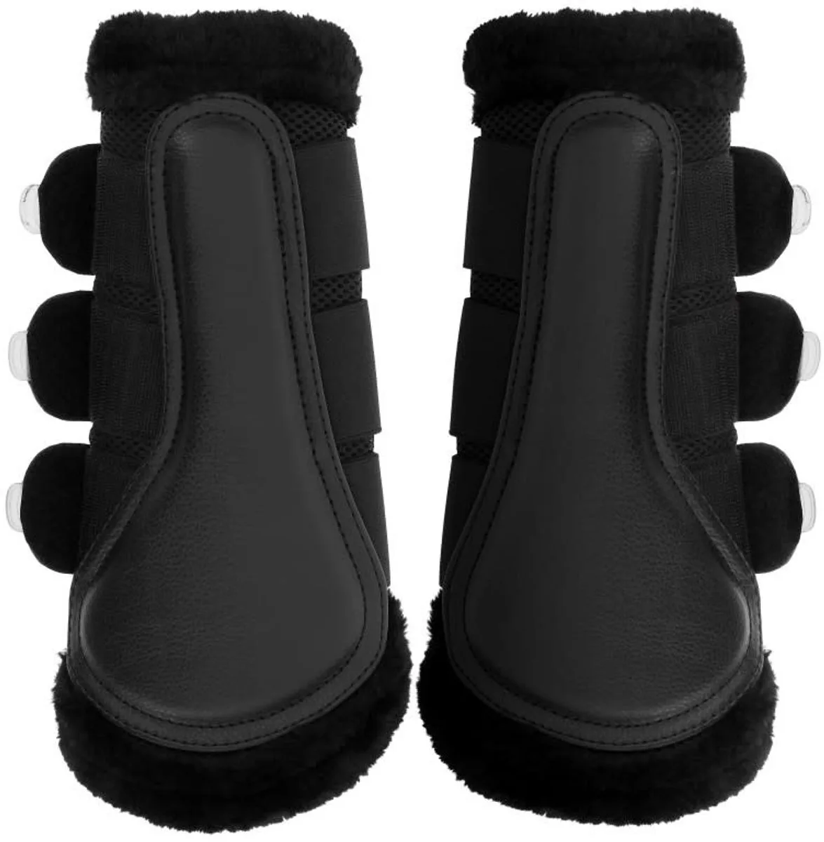 Beenbeschermers Je t’aime - Snuggy Black - Full van Equi-Theme in Zwart – productfoto
