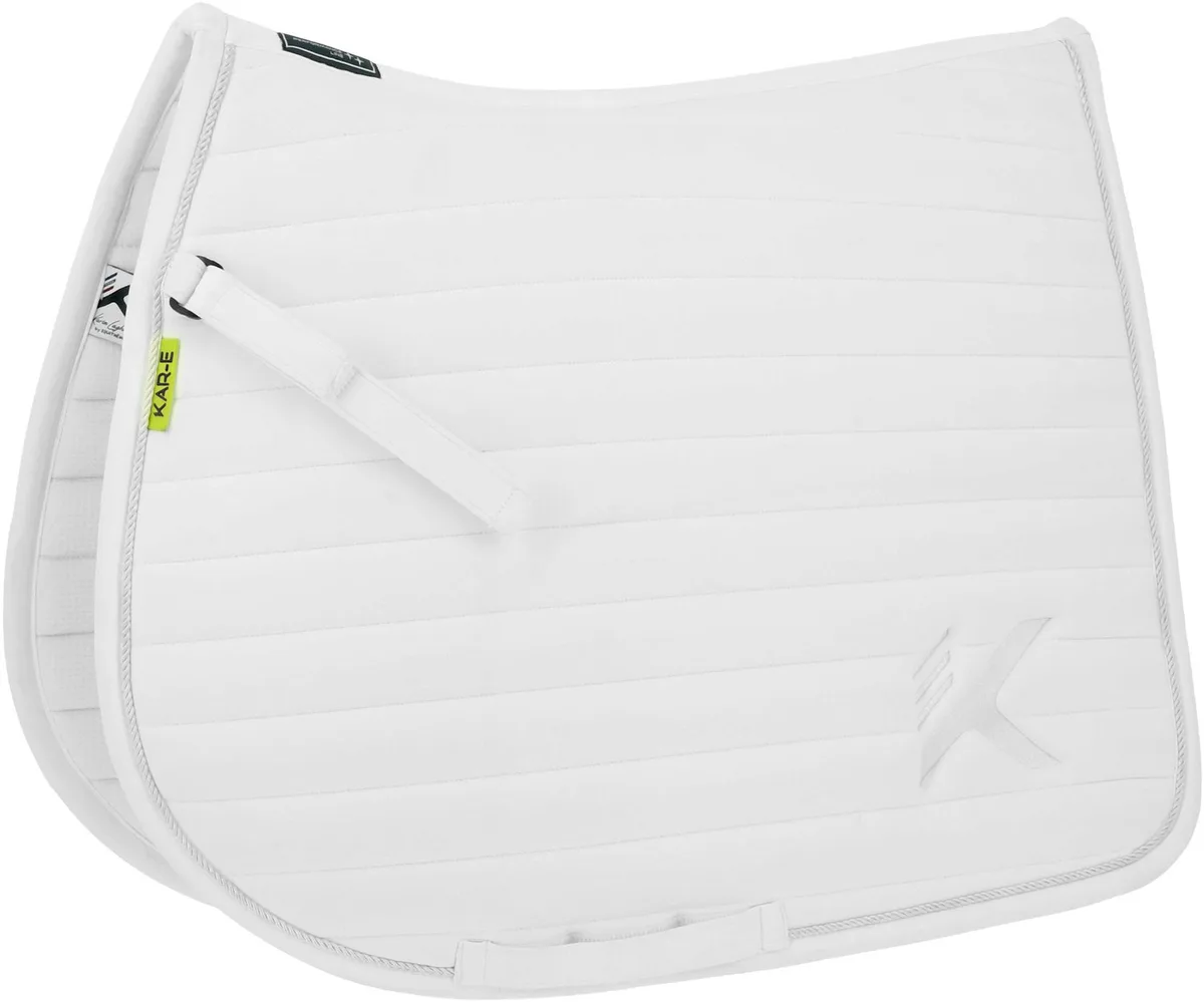 Zadeldek K-TRITON White - Full dress | Zadeldekje paard von Equi-Theme in Weiß – Produktfoto