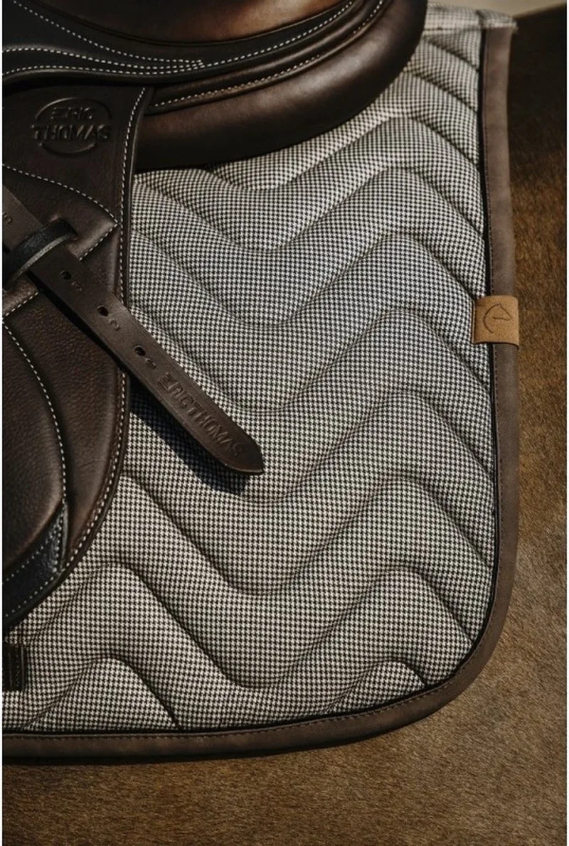 Zadeldek Tweedytan - maat Full von Equi-Theme in Pied de poule, Beige – Produktfoto