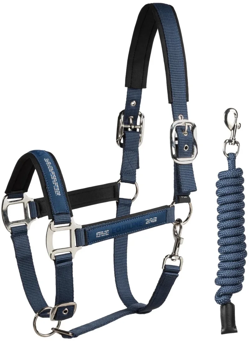 Halster en touwset voor paarden Equiline Esdino by Equiline in Donkere denim – product photo