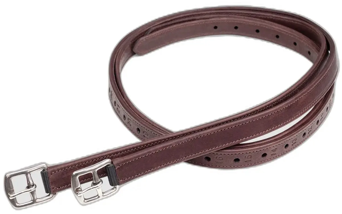 Paar stijgbeugelriemen voor paarden Equiline van Equiline in Zwart – productfoto