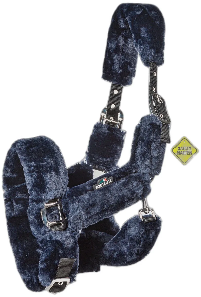 Paardenhalster met veiligheidsslot Equiline van Equiline in Blauw marine – productfoto