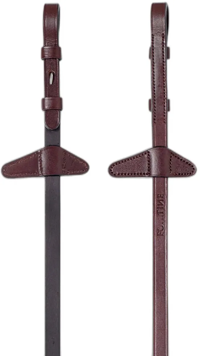 Rubberen paardenteugels met stopper Equiline de Equiline en Bruine – photo produit