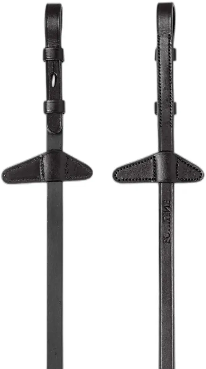 Rubberen paardenteugels met stopper Equiline von Equiline in Schwarz – Produktfoto