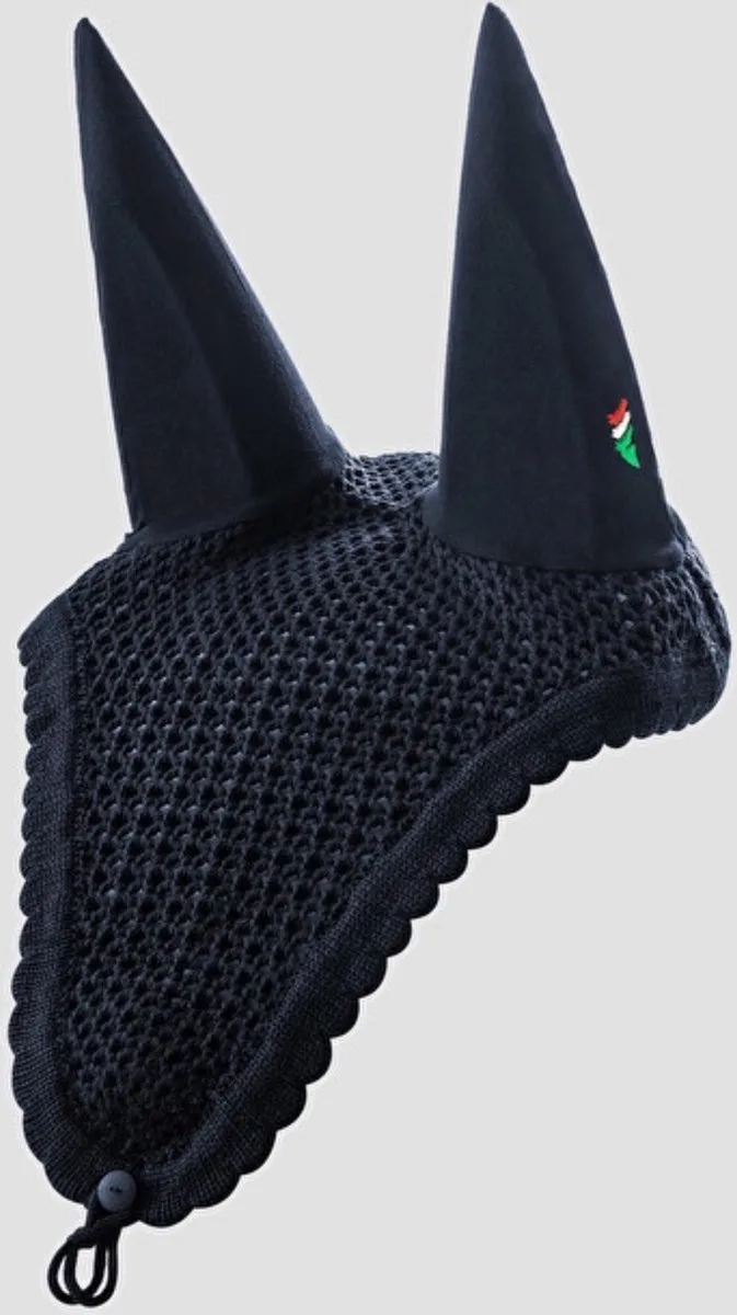 Soundless Oornetje met lus Ruben-Black-Cob de Equiline en Bleu – photo produit
