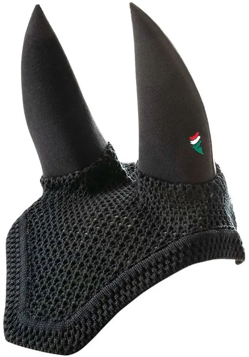 Vliegenmuts Dave square Soundproof Black - Full | Vliegenmuts paard de Equiline en Noir – photo produit