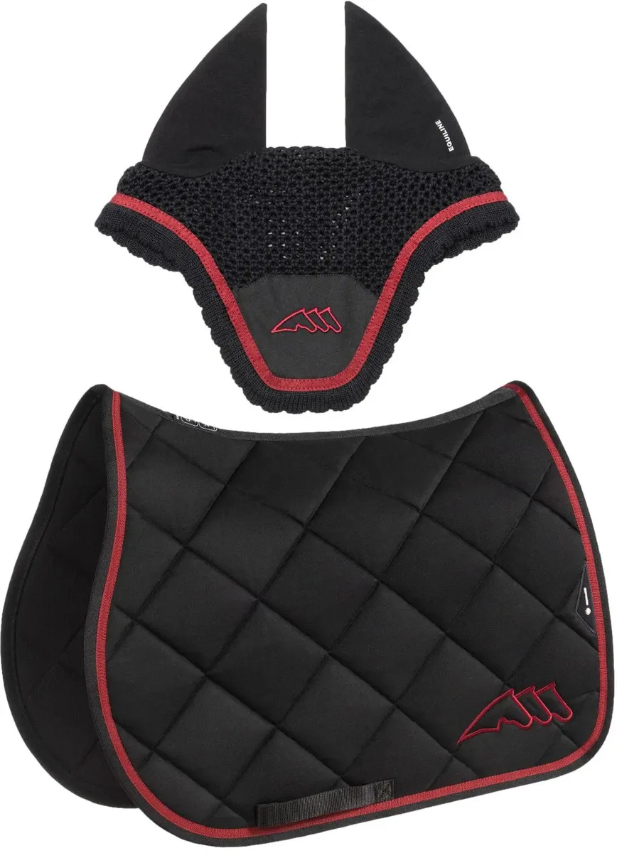 Zadelset voor paard en oorhuiver Equiline Eqchroma de Equiline en Noir – photo produit